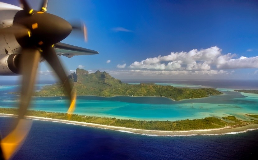 Letecký snímek Bora Bora