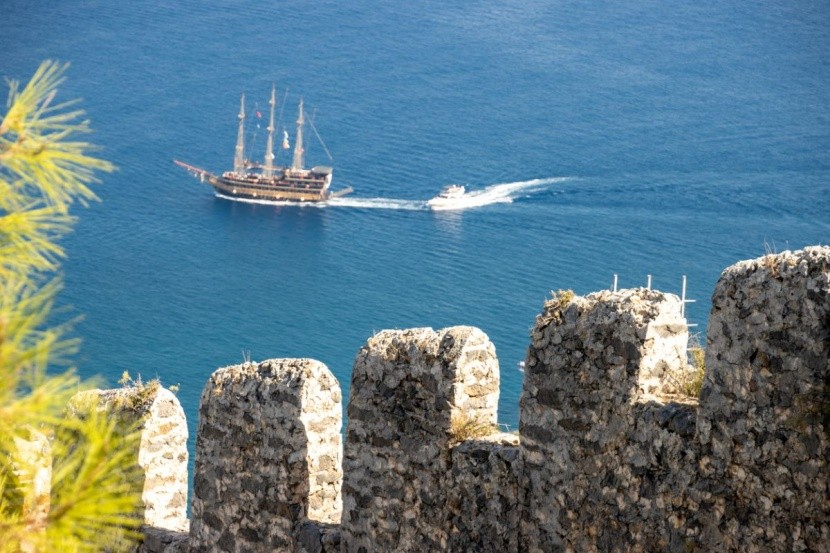 Widok na morze przy plaży Kleopatry - Alanya