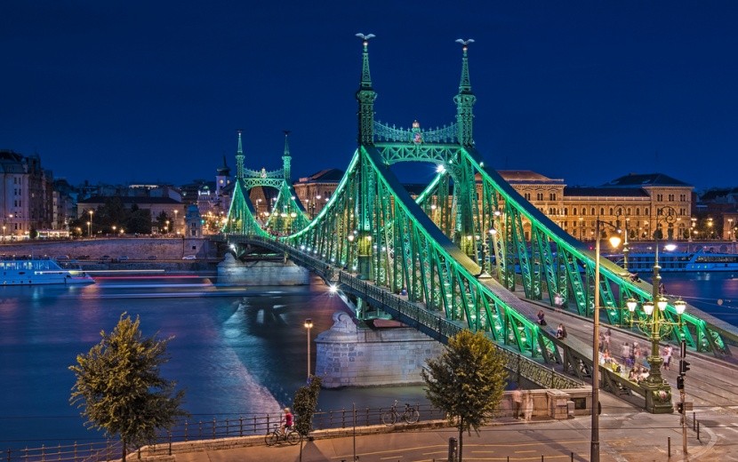 Liberty Bridge v Budapešti, Maďarsko