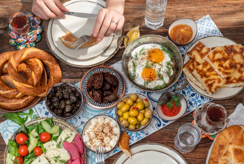 Tradiční turecká snídaně