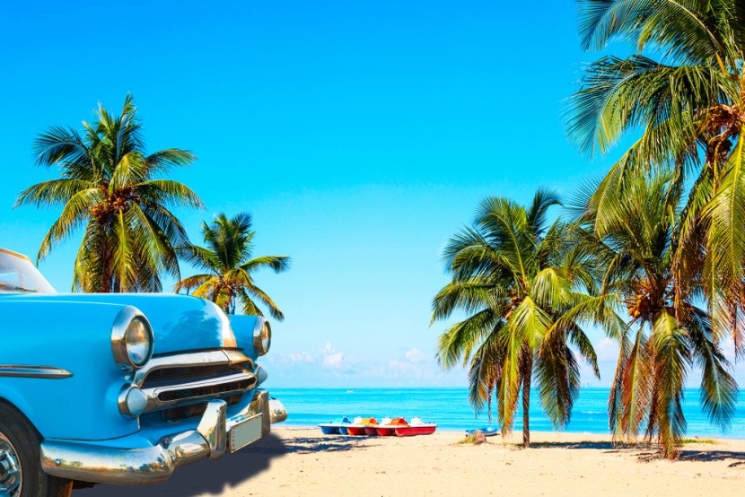 Pláž na Kubě
