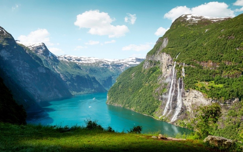 Vodopády u Geirangerfjord, Norsko