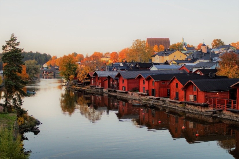 Červené domky ve staré části města, Porvoo