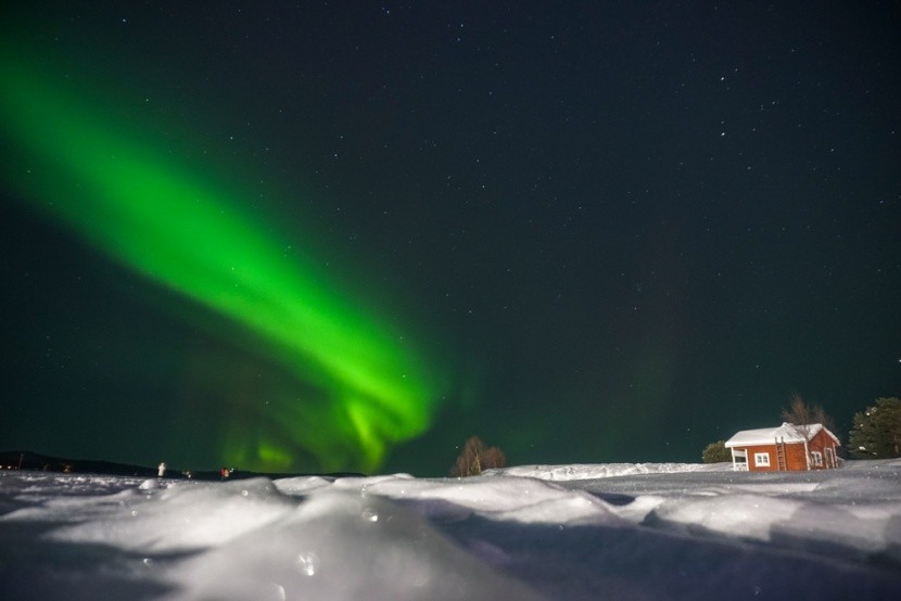 Zorza polarna w Laponii