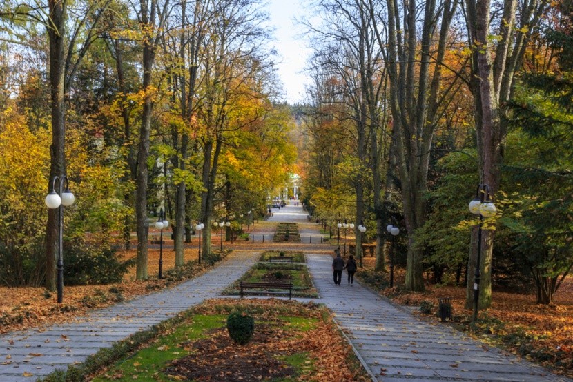 lázeňský park Polanica-Zdrój, Polsko