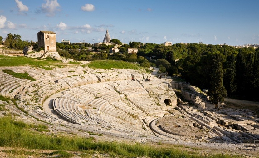 Antický amfiteátr v Siracusa, Sicílie