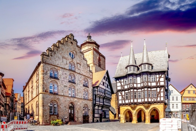 Uličky města Alsfeld, Německo