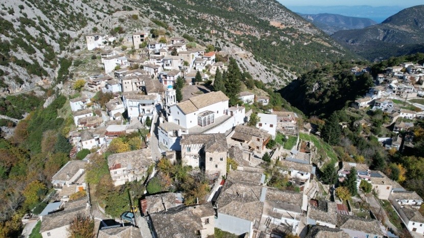 Vesnička Kastanitsa v Arkádii, Řecko