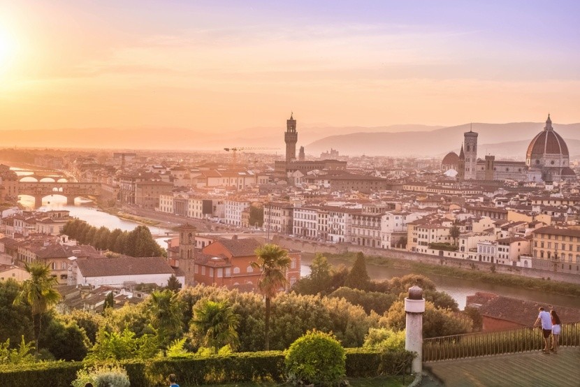 panorama Florencie, Itálie