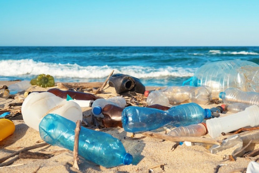 Műanyag hulladék a tengerparton
