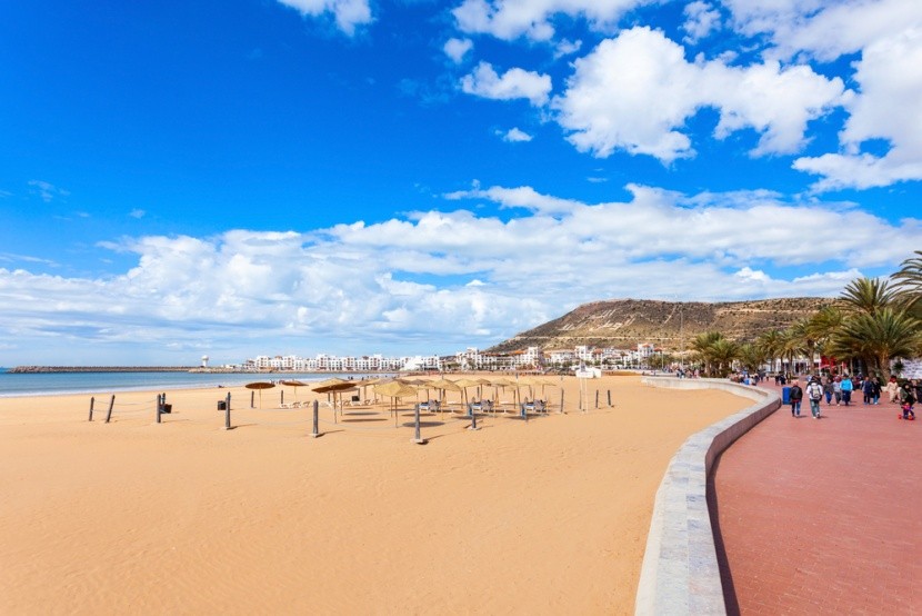 Główna plaża w Agadirze