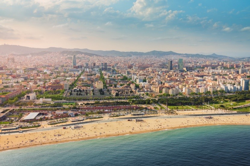 Widok na barcelońskie wybrzeże
