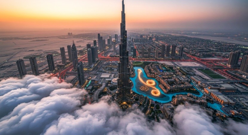 Burj Khalifa a dubajská fontána