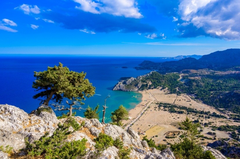 Tsambika Beach, Rhodos, Řecko