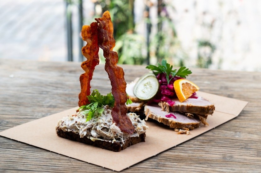 dánský otevřený sendvič Smørrebrød