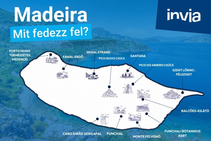 Madeira látnivalói-térkép