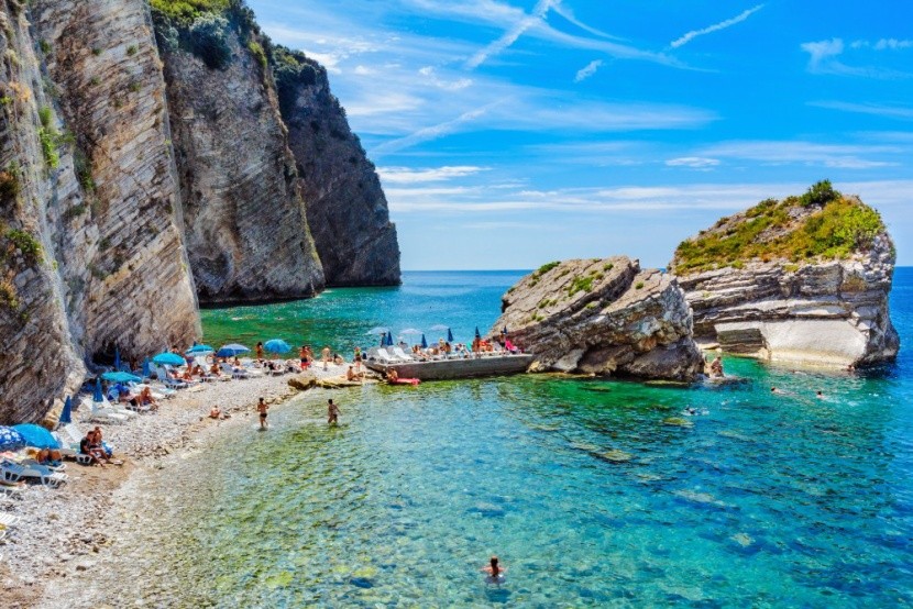 Mogren strand, Montenegró