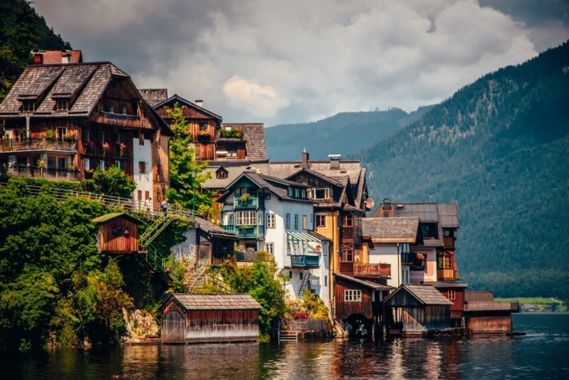 Hallstatt alpesi házai