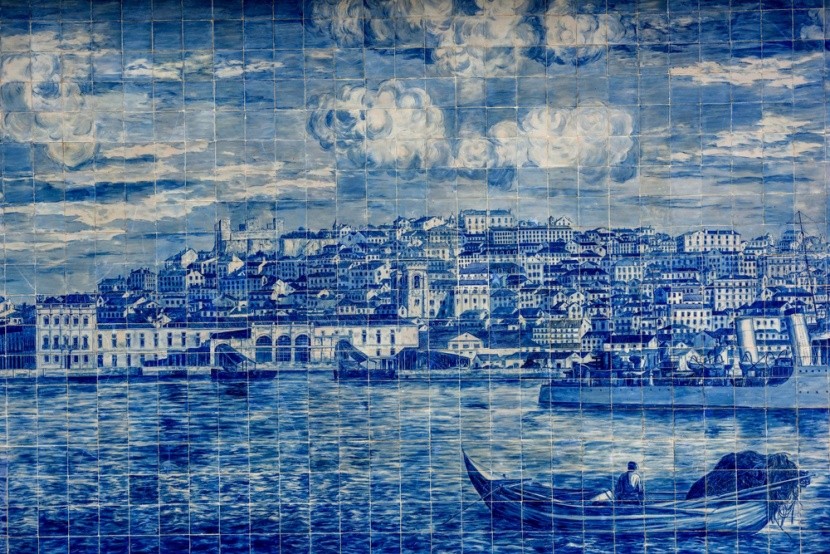azulejos zobrazující Lisabon