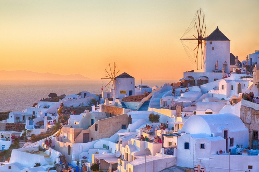 Oia falva, Santorini