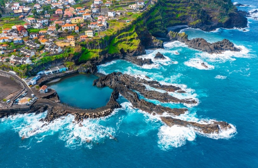 Prírodný bazén v Cais do Seixal, Madeira