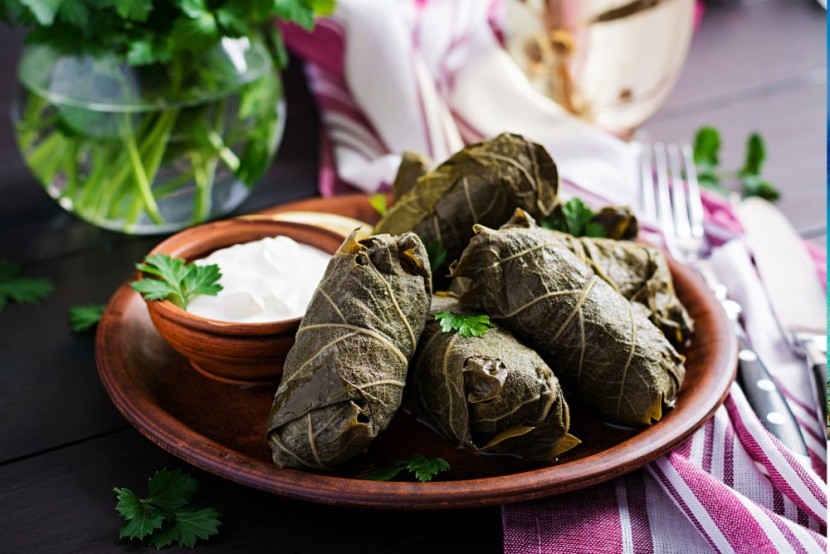 Dolmades, a szőlőlevélbe töltött rizs