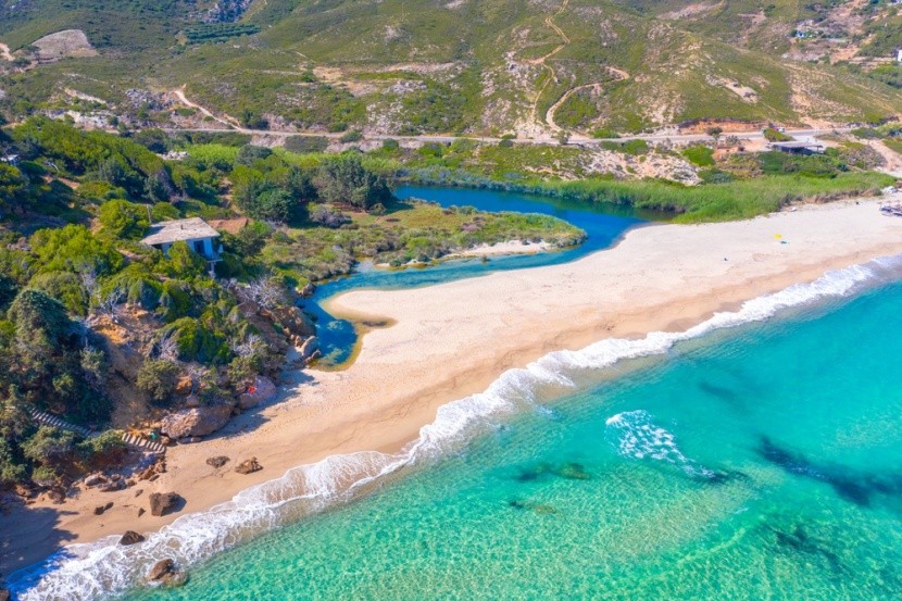 pláž Mesakti, Ikaria, Řecko