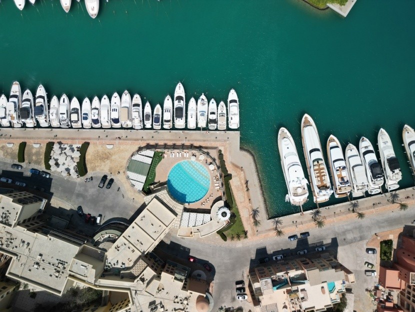 Marina Abu Tig z lotu ptaka