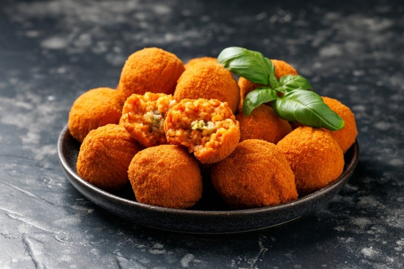 arancini, smažené rýžové koule, Sicílie