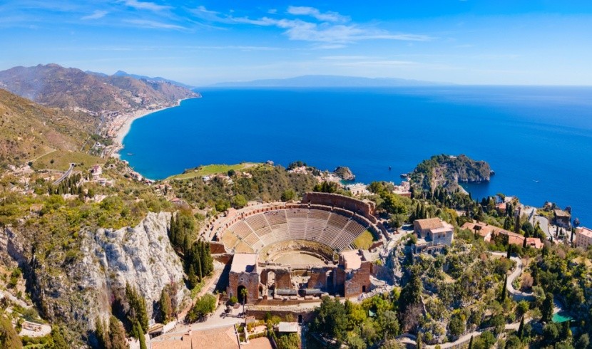 Teatro Greco, Taormina, Sicílie