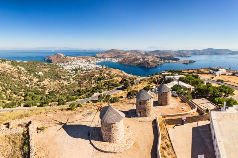 větrné mlýny nad Chorou, Patmos