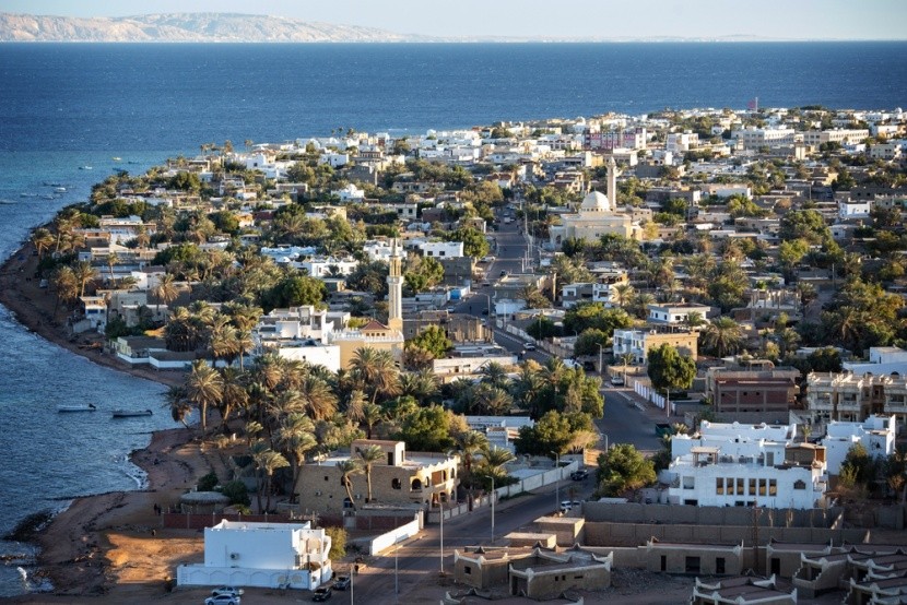 Widok na Dahab z lotu ptaka