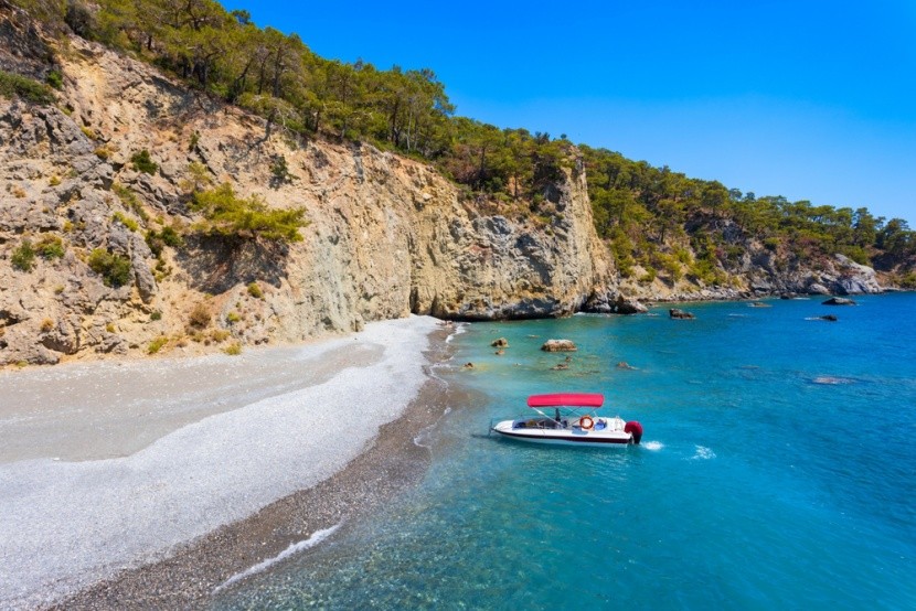 pláž Camel Beach, Fethiye, Turecko