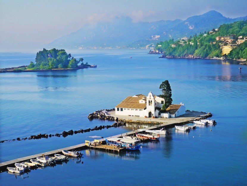 Klasztor Vlacherna, Wyspa Pontikonisi, Korfu