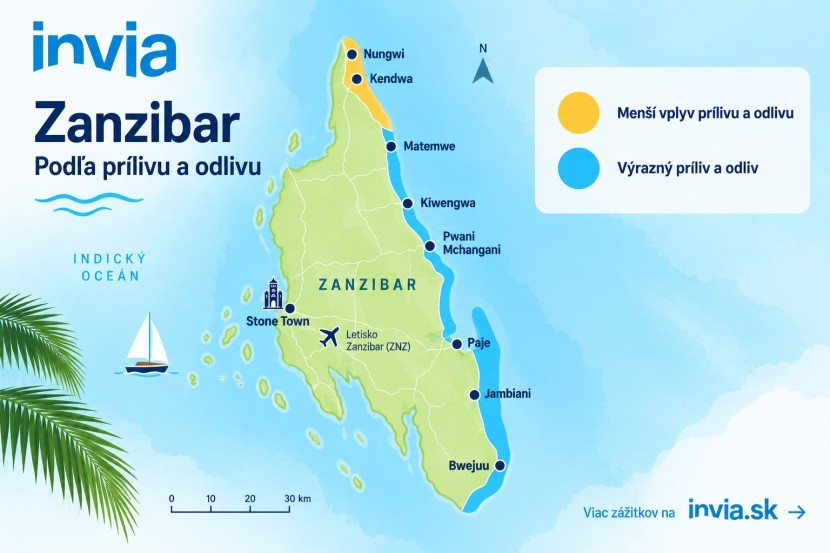Mapa Zanzibaru