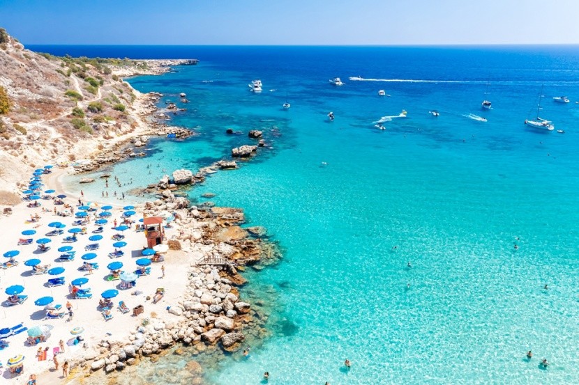 pláž Konnos Bay, Cyprus
